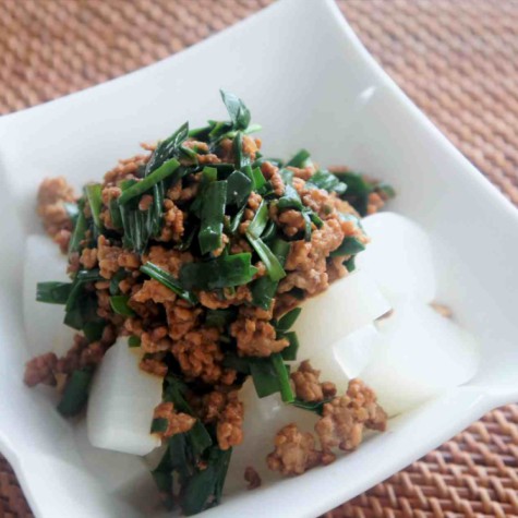 大根のひき肉かけ
