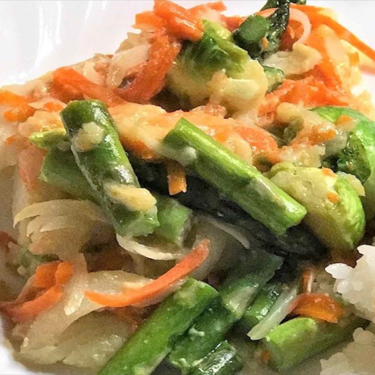 鱈と野菜の味噌炒め