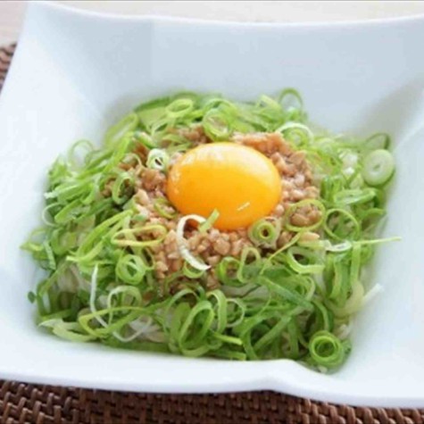 納豆の油そば風素麺