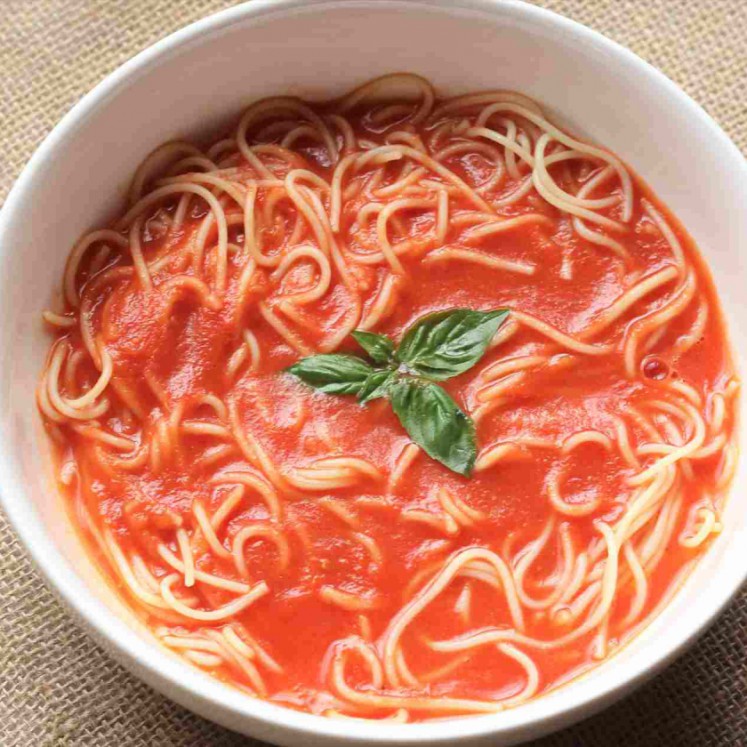 冷製丸ごとトマトのスープパスタ