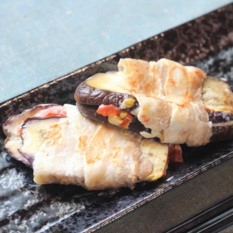 豚肉とナスのはさみ焼き