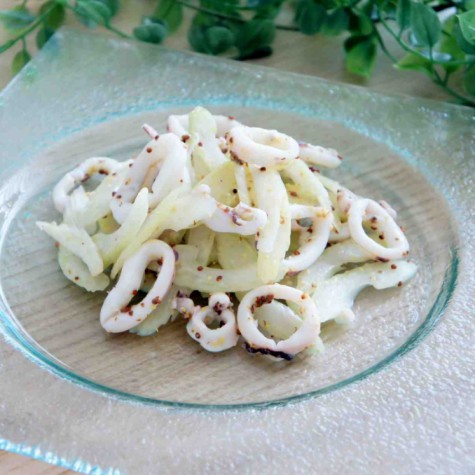 イカとセロリのマスタードマリネ