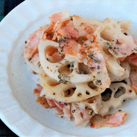 れんこんのガーリックソテー