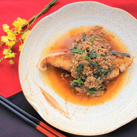 ぶりの麻婆ソースかけ