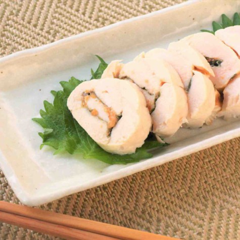 鶏ささみ肉の梅シソ巻き