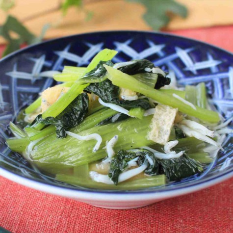 小松菜としらすの煮浸し