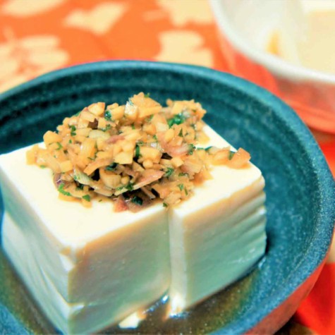 薬味醤油冷奴