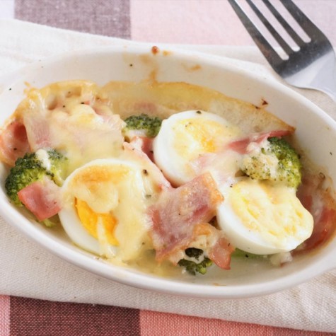 ゆで卵の簡単マヨネーズグラタン