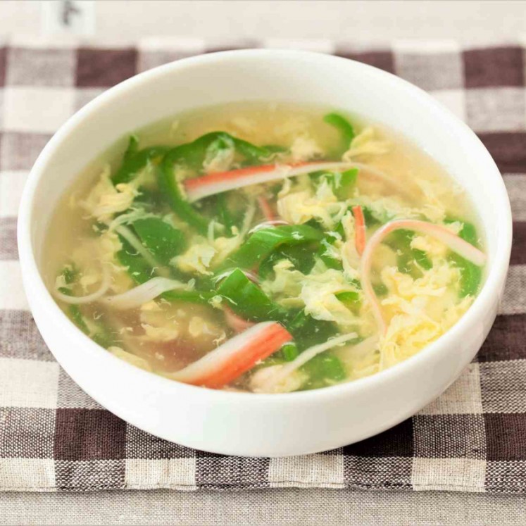 ピーマンの中華スープ