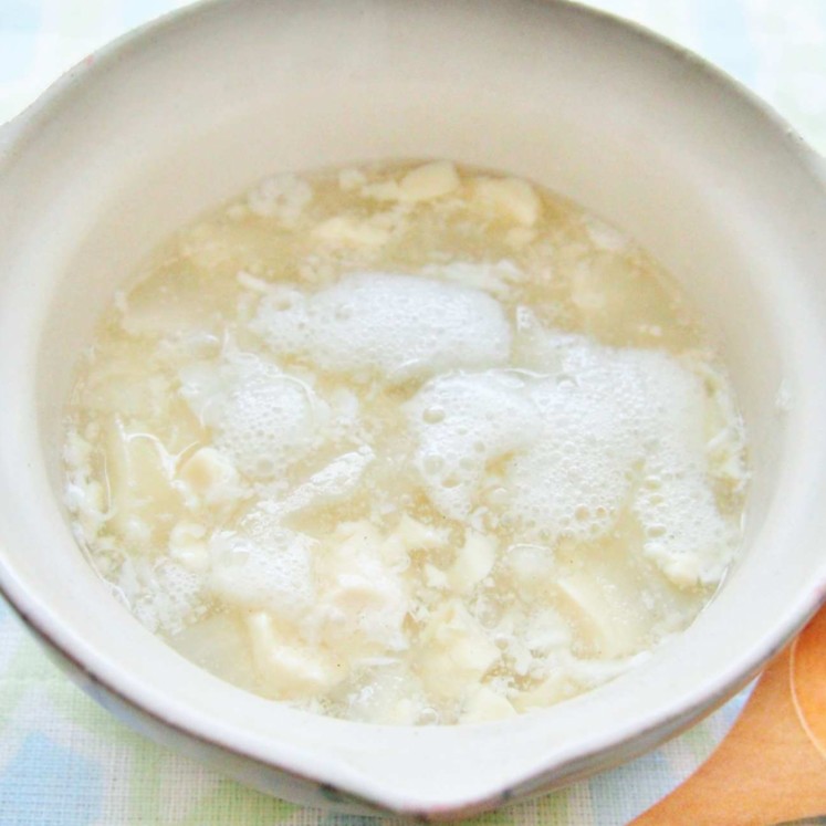 豆腐とかぶの淡雪スープ