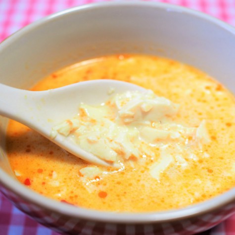 ピリ辛冷製豆乳スープ